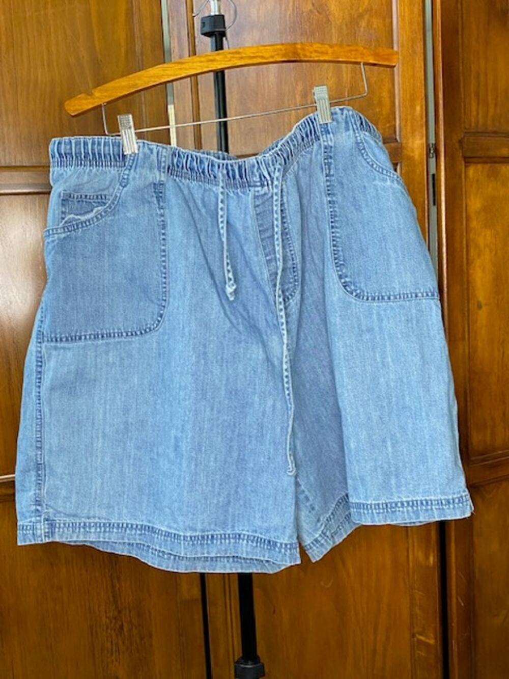 Vintage L.A. Blues Denim Shorts Women's 26/28W Light Wash 100% Cotton Pull On